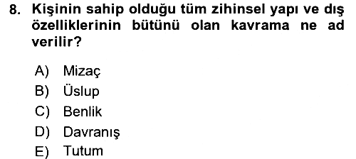 Etkili İletişim Teknikleri 2016-2017 Dönem Sonu Sınavı - 8. soru