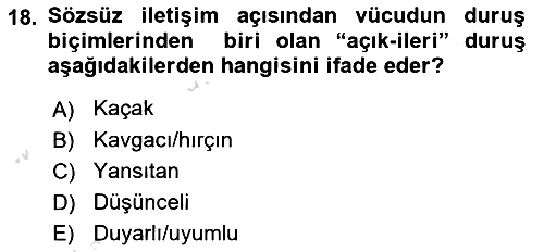 Etkili İletişim Teknikleri 2021-2022 Dönem Sonu Sınavı - 18. soru