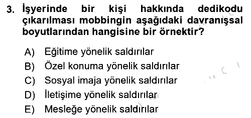 Etkili İletişim Teknikleri 2022-2023 Yaz Okulu Sınavı - 3. soru