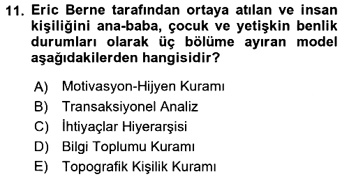Etkili İletişim Teknikleri 2022-2023 Yaz Okulu Sınavı - 11. soru