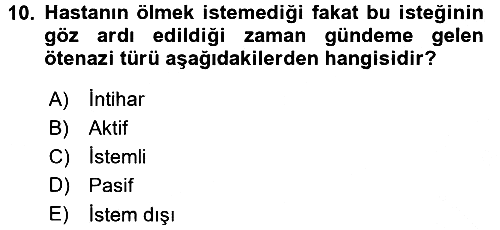 Felsefe 2016-2017 3 Ders Sınavı - 10. soru