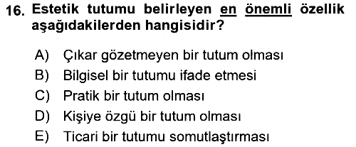 Felsefe 2017-2018 3 Ders Sınavı - 16. soru