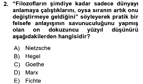Felsefe 2016-2017 Ara Sınav - 2. soru