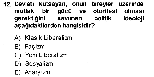 Felsefe 2013-2014 Dönem Sonu Sınavı - 12. soru