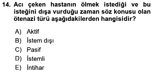 Felsefe 2020-2021 Yaz Okulu Sınavı - 14. soru
