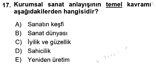 Felsefe 2022-2023 Yaz Okulu Sınavı - 17. soru