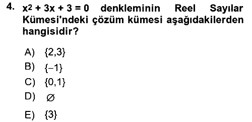 Genel Matematik 2016-2017 3 Ders Sınavı - 4. soru