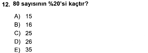 Genel Matematik 2016-2017 3 Ders Sınavı - 12. soru