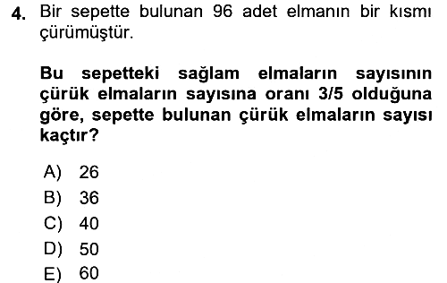 Genel Matematik 2017-2018 3 Ders Sınavı - 4. soru