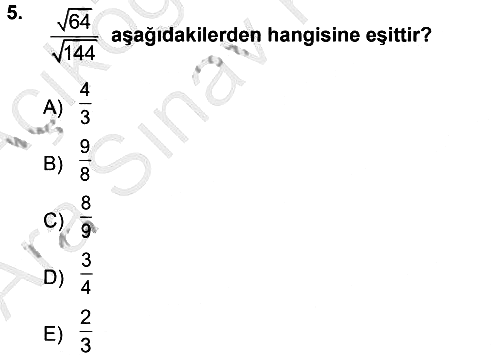Genel Matematik 2012-2013 Ara Sınav - 5. soru