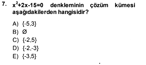 Genel Matematik 2013-2014 Ara Sınav - 7. soru