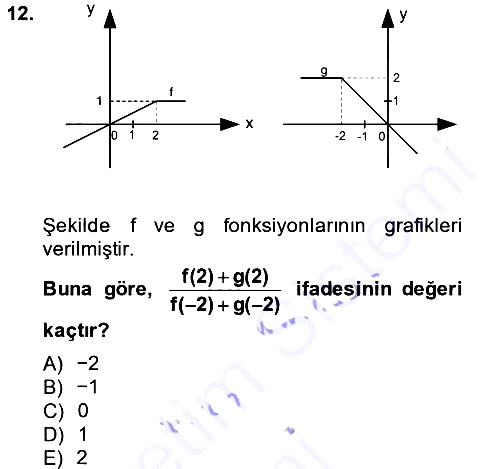 Genel Matematik 2013-2014 Ara Sınav - 12. soru
