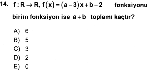 Genel Matematik 2015-2016 Ara Sınav - 14. soru