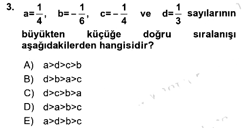 Genel Matematik 2019-2020 Ara Sınav - 3. soru