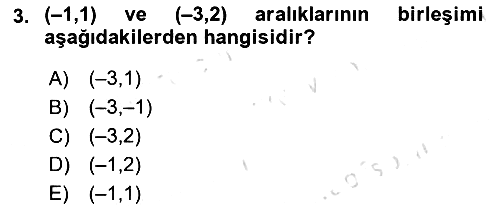 Genel Matematik 2021-2022 Ara Sınav - 3. soru