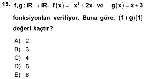 Genel Matematik 2022-2023 Ara Sınav - 15. soru