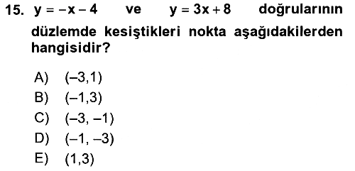 Genel Matematik 2024-2025 Ara Sınav - 15. soru