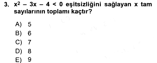 Genel Matematik 2016-2017 Dönem Sonu Sınavı - 3. soru