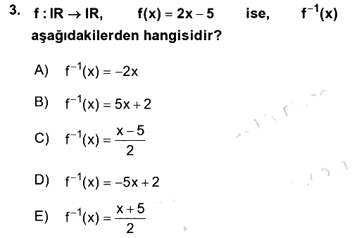 Genel Matematik 2021-2022 Dönem Sonu Sınavı - 3. soru