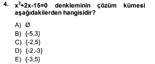 Genel Matematik 2013-2014 Tek Ders Sınavı - 4. soru