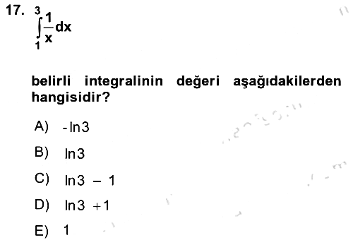 Genel Matematik 2025-2026 Dönem Sonu Sınavı - 17. soru