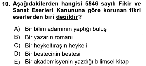 Hukukun Temel Kavramları 2016-2017 3 Ders Sınavı - 10. soru