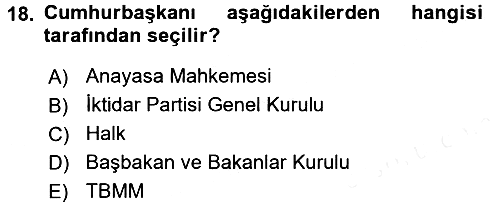 Hukukun Temel Kavramları 2017-2018 3 Ders Sınavı - 18. soru