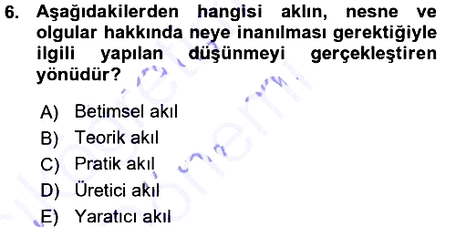 Hukukun Temel Kavramları 2015-2016 Ara Sınav - 6. soru