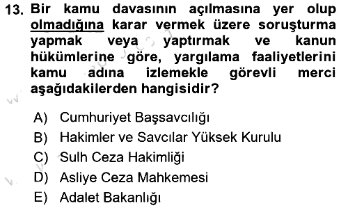 Hukukun Temel Kavramları 2016-2017 Ara Sınav - 13. soru