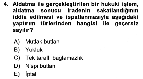 Hukukun Temel Kavramları 2022-2023 Ara Sınav - 4. soru