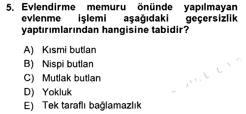 Hukukun Temel Kavramları 2023-2024 Ara Sınav - 5. soru