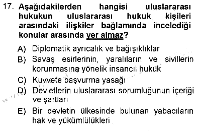 Hukukun Temel Kavramları 2012-2013 Dönem Sonu Sınavı - 17. soru