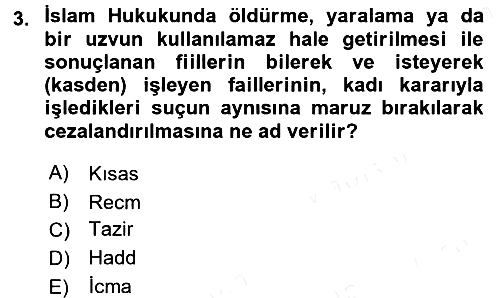 Hukukun Temel Kavramları 2017-2018 Dönem Sonu Sınavı - 3. soru