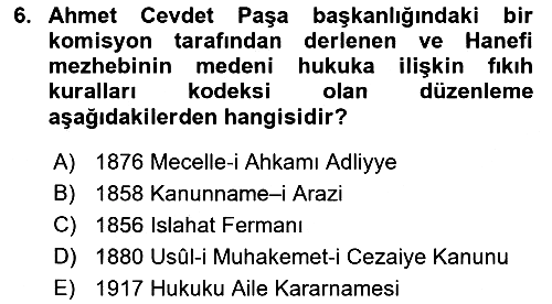 Hukukun Temel Kavramları 2022-2023 Dönem Sonu Sınavı - 6. soru