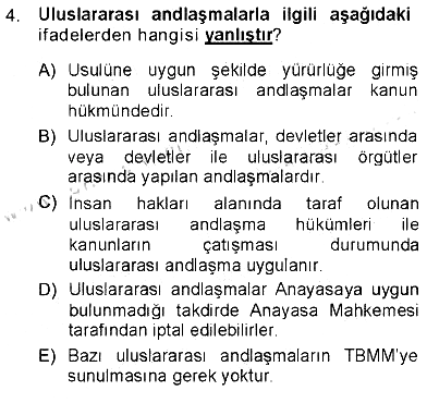 Hukukun Temel Kavramları 2012-2013 Tek Ders Sınavı - 4. soru
