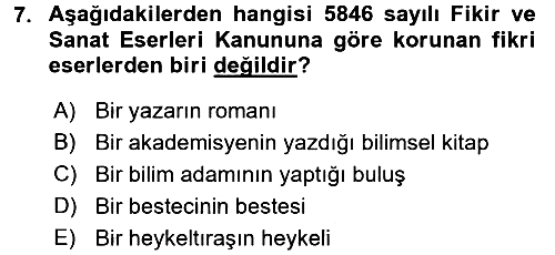 Hukukun Temel Kavramları 2015-2016 Tek Ders Sınavı - 7. soru