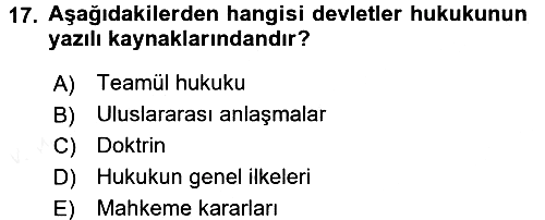 Hukukun Temel Kavramları 2015-2016 Tek Ders Sınavı - 17. soru
