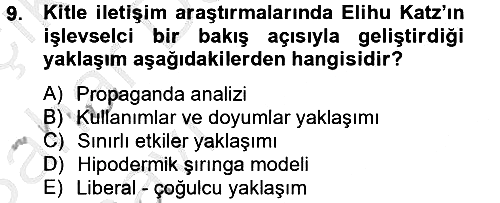 İnsan ve Toplum 2014-2015 Ara Sınav - 9. soru