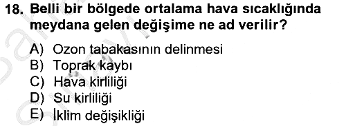 İnsan ve Toplum 2014-2015 Ara Sınav - 18. soru