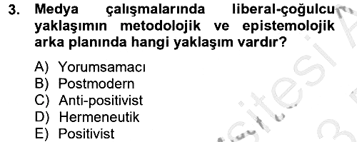 İnsan ve Toplum 2012-2013 Dönem Sonu Sınavı - 3. soru