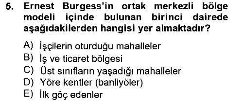 İnsan ve Toplum 2012-2013 Dönem Sonu Sınavı - 5. soru