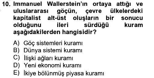 İnsan ve Toplum 2013-2014 Dönem Sonu Sınavı - 10. soru