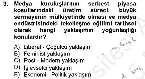 İnsan ve Toplum 2014-2015 Dönem Sonu Sınavı - 3. soru