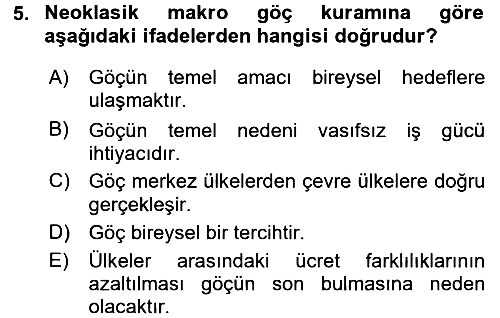 İnsan ve Toplum 2015-2016 Dönem Sonu Sınavı - 5. soru