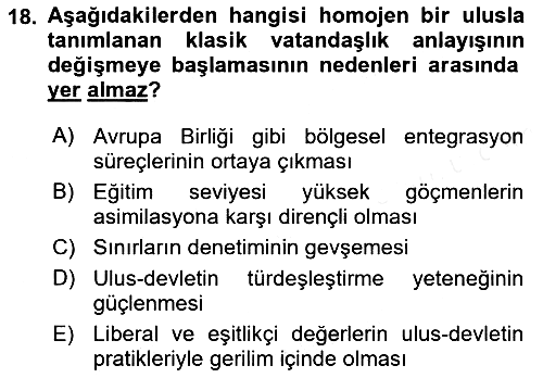 İnsan ve Toplum 2018-2019 Dönem Sonu Sınavı - 18. soru