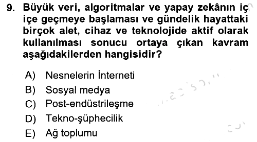 İnsan ve Toplum 2023-2024 Dönem Sonu Sınavı - 9. soru