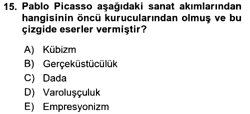 Kültür Tarihi 2016-2017 3 Ders Sınavı - 15. soru