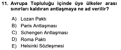 Kültür Tarihi 2018-2019 3 Ders Sınavı - 11. soru