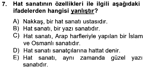 Kültür Tarihi 2012-2013 Dönem Sonu Sınavı - 7. soru