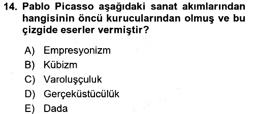 Kültür Tarihi 2017-2018 Dönem Sonu Sınavı - 14. soru